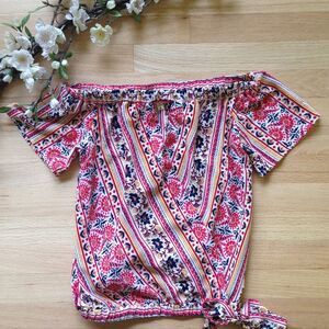 Monteau Off The Shoulder Tie Waist Top Size S